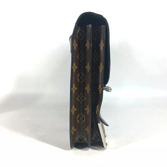 LOUIS VUITTON MonogramMacassar Larry Briefcase Document Bag Tote Bag - Picture 4 of 14